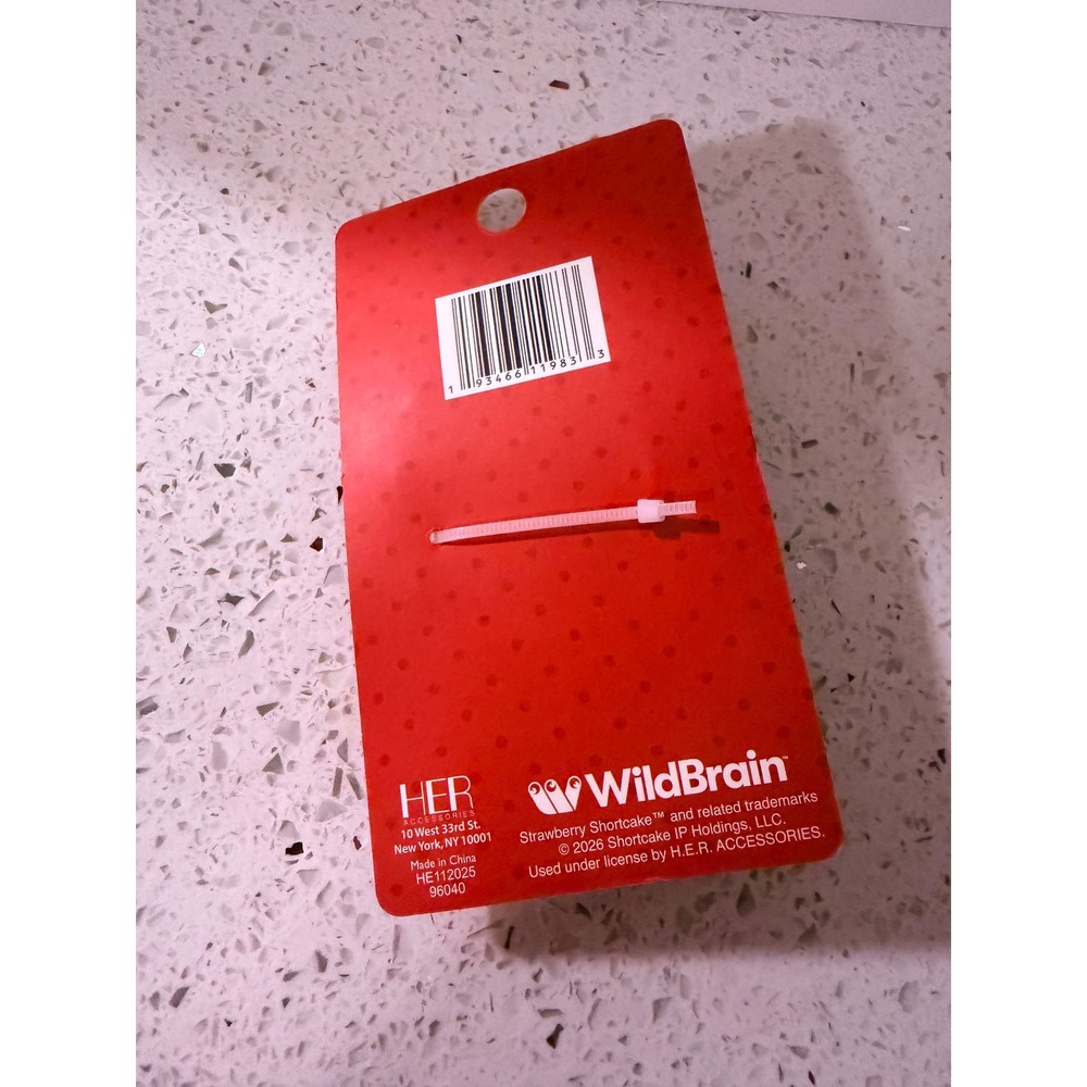 Strawberry Shortcake Claw Hair Clip H.E.R. Accessories Red Acrylic Guitar NWT - Picture 5 of 5